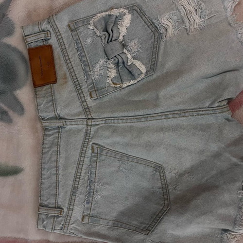 Zara denim shorts like new with back design, size M 38 10