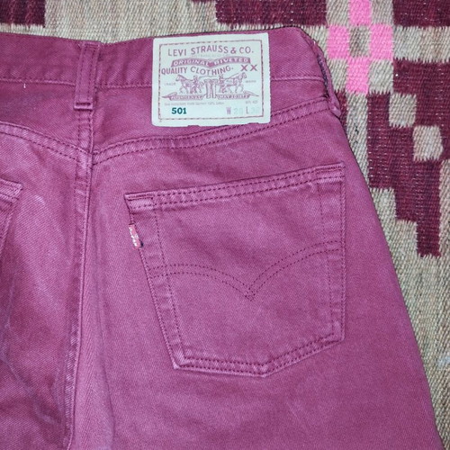 Levi's 501 pants burgundy like new