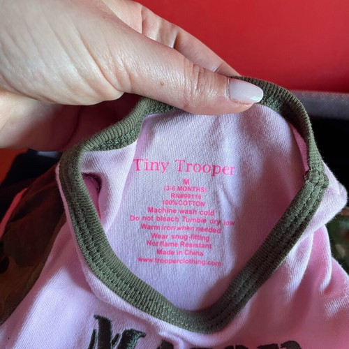 Multicam baby bodysuit new, 3-6 months, 100% cotton