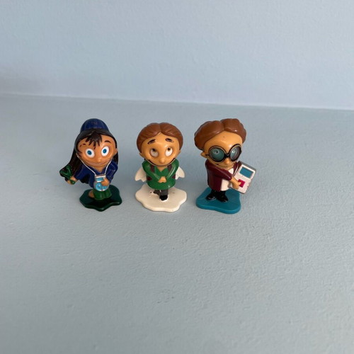 Kinder funny students figures 2007 used, set of 3