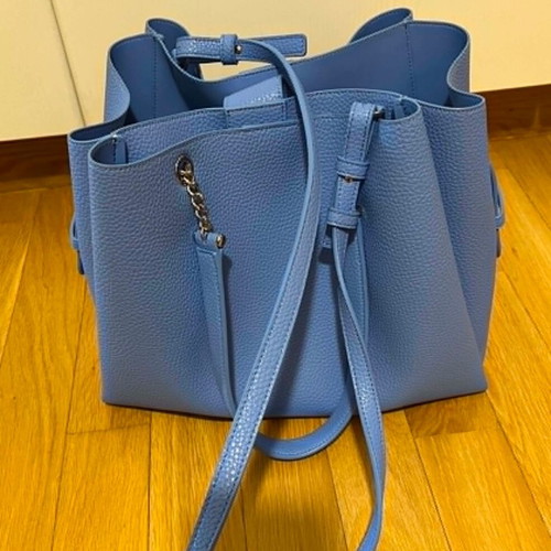 Emporio Armani shoulder bag, pastel turquoise, with dust bag