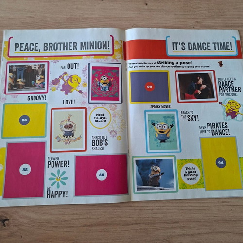 Minions Topps Sticker Album used with 88 stickers