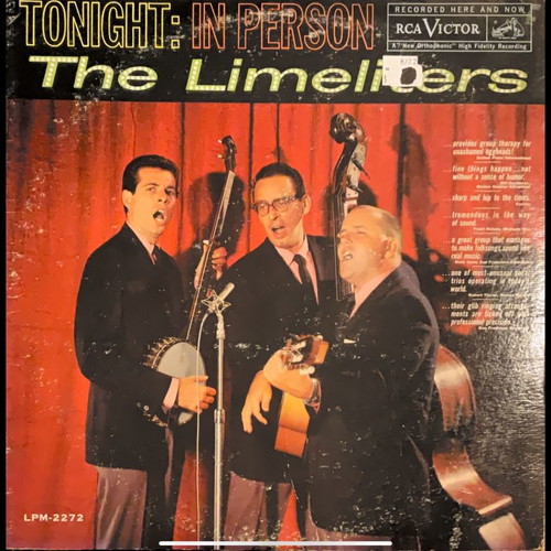 The Limeliters Tonight In Person LP used, folk