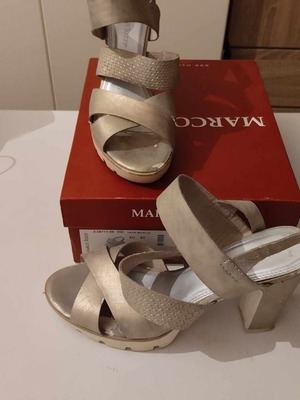 Marco Tozzi sandals used, size 41, beige gold color