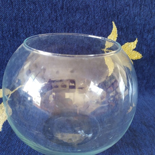 Glass Round Aquarium 2.5 Liters New