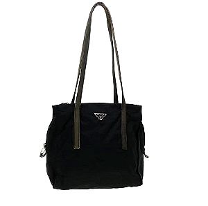 PRADA Shoulder Bag Nylon Black Auth ti960