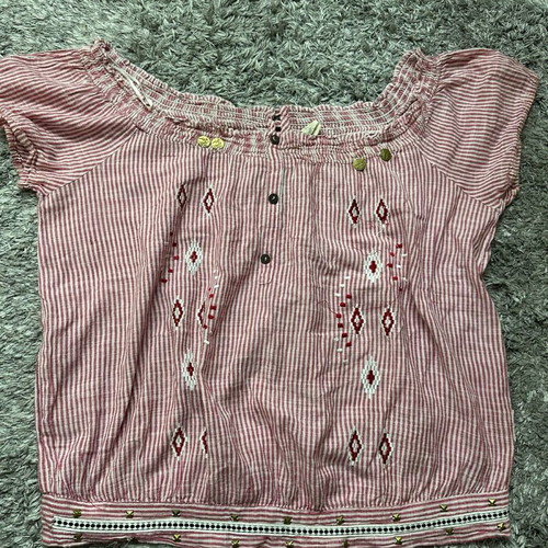 BSB women's striped blouse with embroidery used, size S