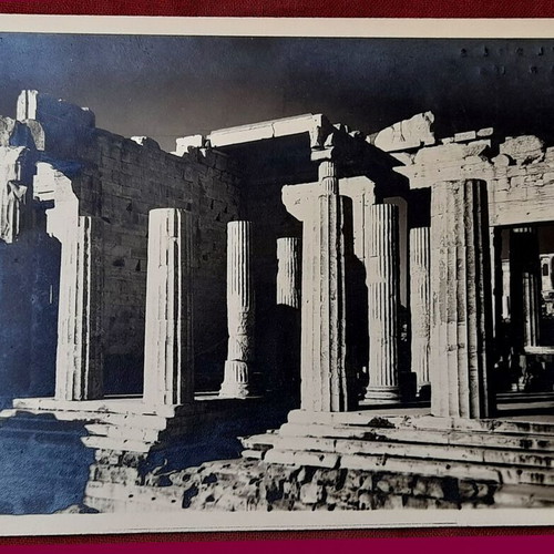 Vintage postcard of the Propylaea of the Acropolis Athens like new