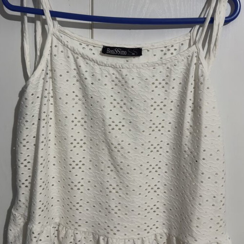 Guipure blouse white Benissimo size M like new