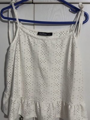 Guipure blouse white Benissimo size M like new