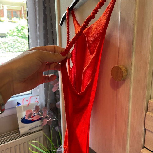 Red backless dress Small new Topshop