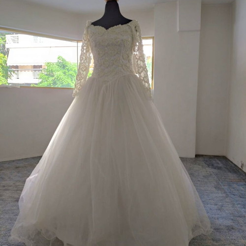 Vintage wedding dress like new, white, size 36