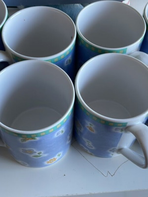 CorningWare Dinnerware mugs like new, set of 8, stoneware