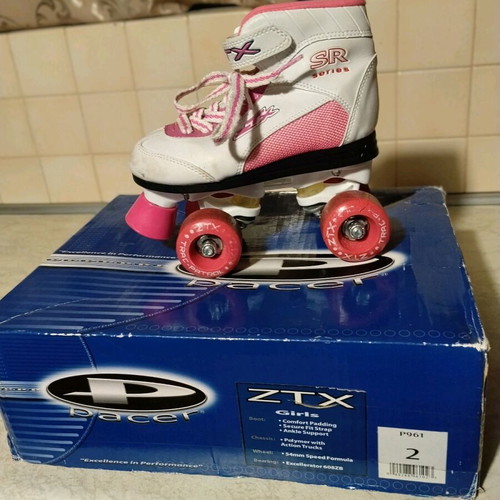 ZTX kids rollers used white-pink US 2 (EU 33–34)
