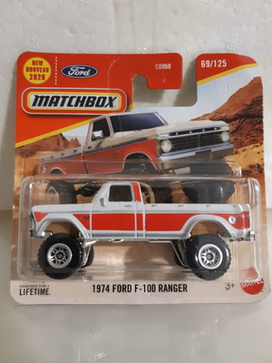 1974 Ford F-100 Ranger Matchbox toy car new, scale 1/64