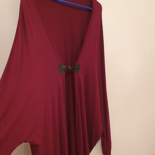Women's tunic blouse used, burgundy size XL