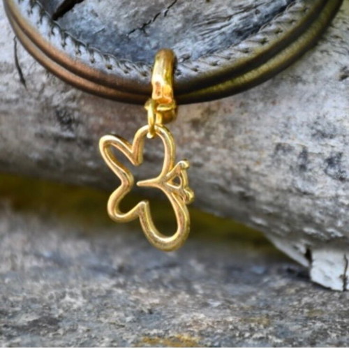 Handmade bracelet with synthetic cord and steel motif