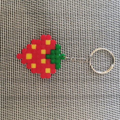 Strawberries keychain handmade new with pyssla
