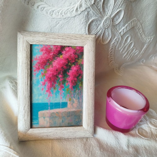 Aegean Drip framed wall decor on matte paper 10x15 cm