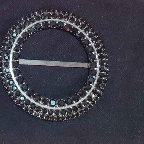 Swarovski belt buckle black new