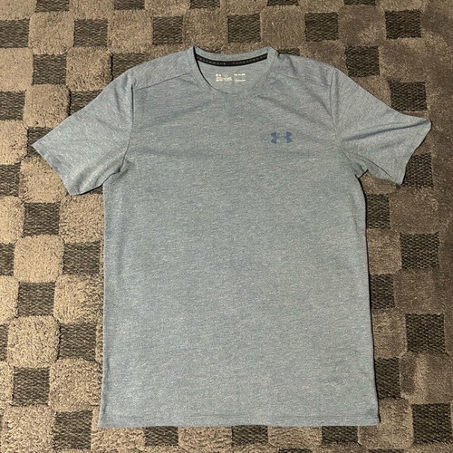 Under Armour Threadborn HeatGear short sleeve T-shirt like new, blue turquoise, size S/M