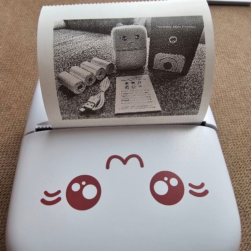 Mini Portable Thermal Printer Fun Print New with 5 Paper Rolls