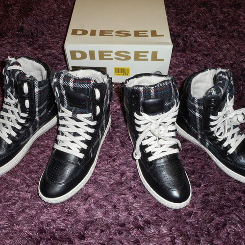 Diesel Jordana sports shoes new, size 39, black and white