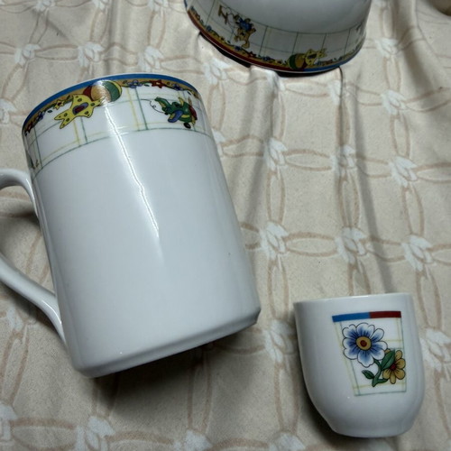 Vicko serving set with bowl, plate, and cup