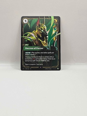 League of Legends Riftbound Vendetta Decree of Focus card like new