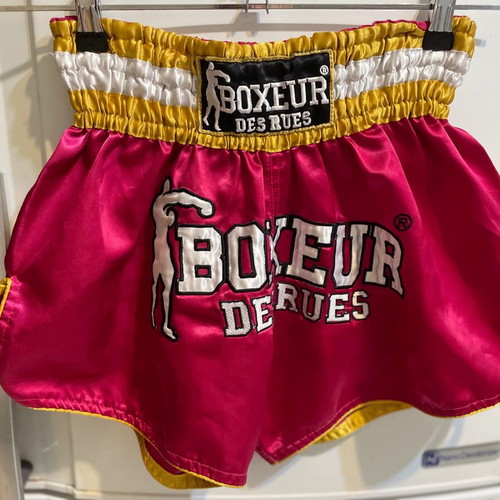 Boxeur the Rues satin women's boxing shorts fuchsia used size M