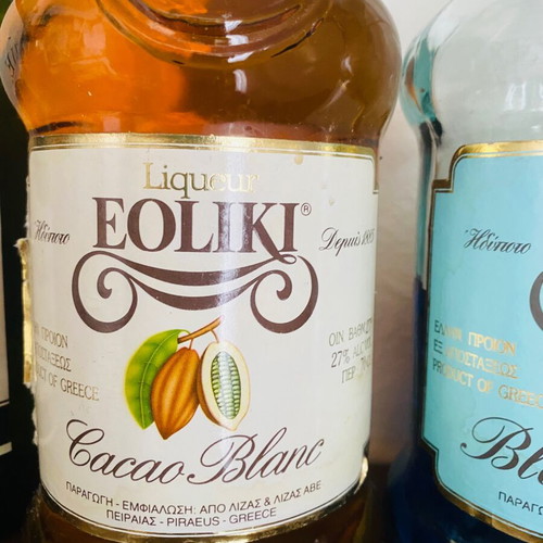 Collectible drinks used, pack of 4 bottles, 35 years old