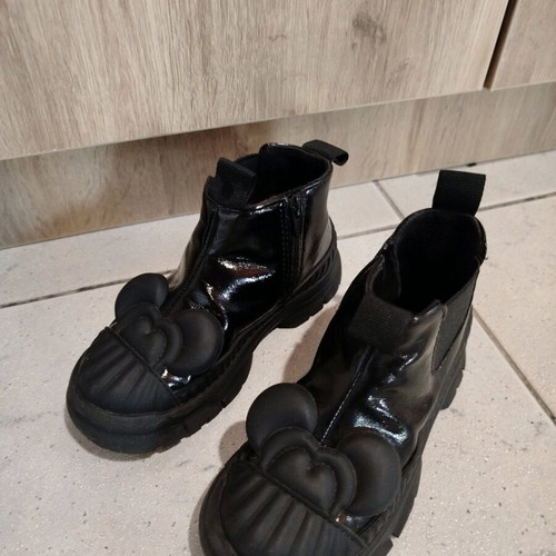 Zara kids boots size 26 like new, black Disney