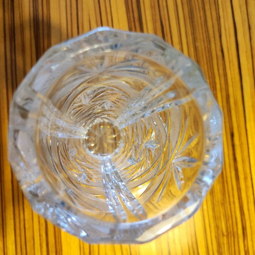 Bohemian crystal vase vintage like new