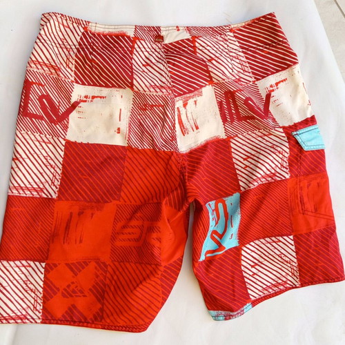 Quiksilver men's swim shorts like new, size 34, red