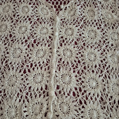 Handmade cardigan like new, white, one size
