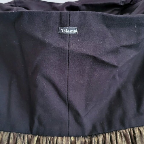 Toi&Moi Medium dress like new, black mini strapless with metallic skirt