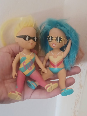 Tonka Hollywood Dolls vintage, used, set of two with color-changing hair