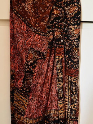 Boho Chic καλοκαιρινή φούστα XS Zara σαν καινούργιο, καφέ και κόκκινο