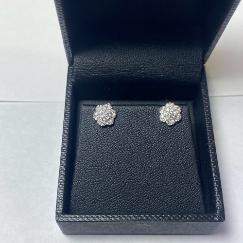 White gold 14K handmade earrings new