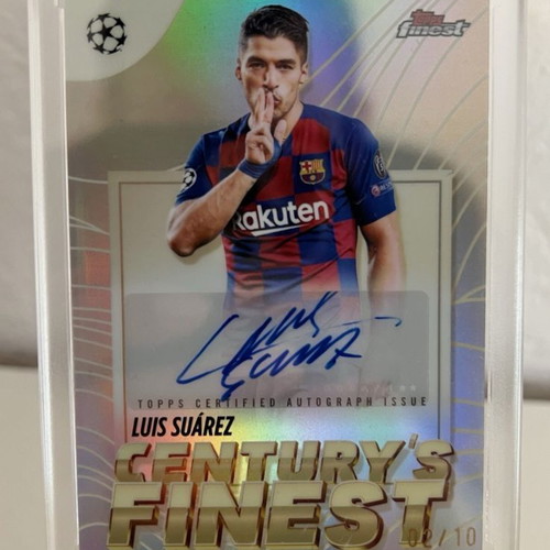 2025-26 Topps Finest UEFA Luis Suárez Century's Finest Auto card, like new
