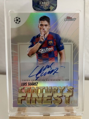 2025-26 Topps Finest UEFA Luis Suárez Century's Finest Auto card, like new