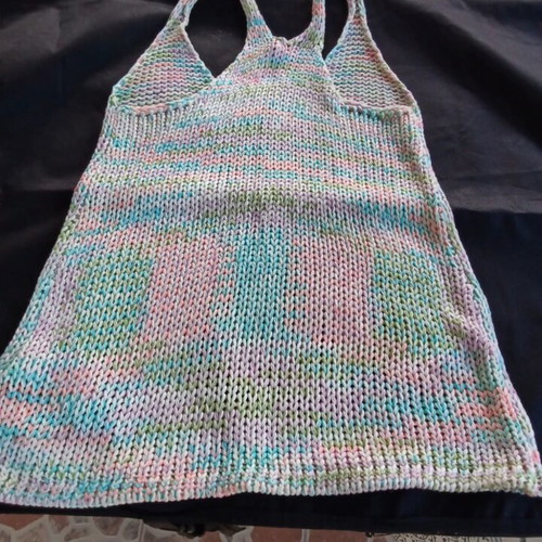 Pink Woman knitted viscose polyester top size S like new, multicolor
