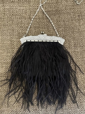 Zara evening shoulder bag new, black and silver