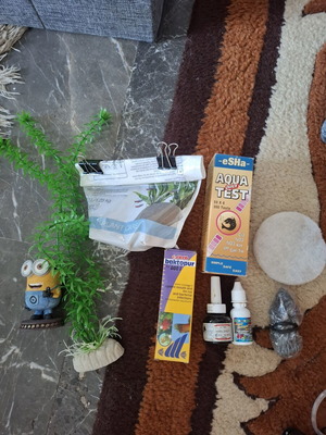 Aquarium accessories new, plant care, baktopur, esha 2000, nano biotopol, aqua test, filter disc and coal