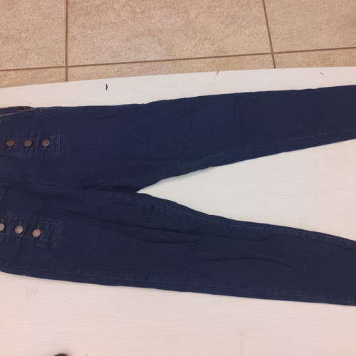 Zara Basic dark blue jeans with buttons used, slim fit