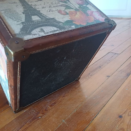 Vintage wooden decorative storage box "Paris"