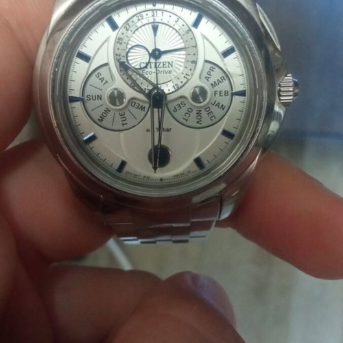 Citizen Eco Drive men's wristwatch, 10 bar, 100 meters, 43mm, perpetual calendar