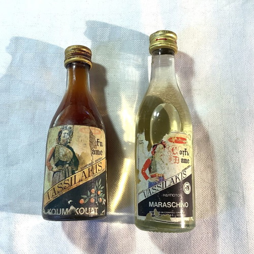 Vassilakis Distillery Miniatures used, set of 8 bottles