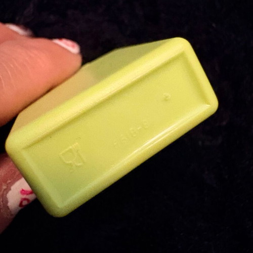 Tupperware Vintage Mini Salt and Pepper Container used, Lime Green