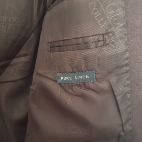 Linen unisex jacket chocolate brown oversized used
